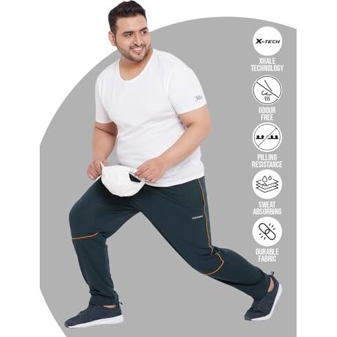 Bigbanana Men's Regular Fit Trackpants (Kacy,Teal,7Xl)