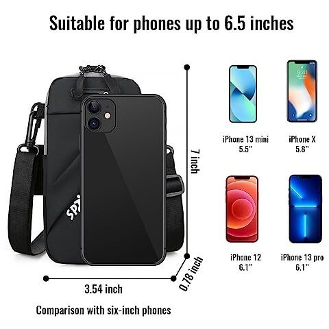 Optifit Armband For Mobile Phone Running With Detachable Strap And Keychain, Waterproof Multi Mini Sling Bag, Reflective Phone Bag For Iphone 14, 13, Large Capacity Arm Band For Within 7In 's Mobile
