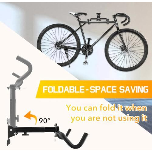 Proberos Bike Cycle Wall Mount Stand Rack, Garage Bike Rack Wall Mount Organizer Bicycle Hanger Storage System, Retractable Wall Mounted Rack For Mbt, Road Bike, Kids Bike Indoor Storage