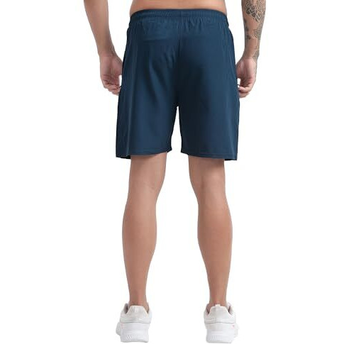 Blue Star Shark Athletic Sports Short || Shorts For Men With Zip Pockets ||Quick Dry || Lightweight Activewear Shorts