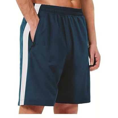 Blue Star Shark Athletic Sports Short || Shorts For Men With Zip Pockets ||Quick Dry || Lightweight Activewear Shorts