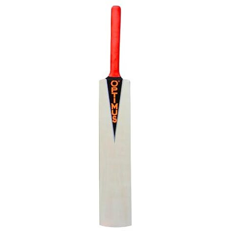 Optimus Cricket Wooden Kit Combo Set For Kids In Heavy Tetron Cover - Size 5 For 11-12 Year Kids (1 Bat, 1 Tennis Rubber Ball, 3 Wickets, 1 Wicket Base, 2 Bails & 1 Kit Cover) 11D