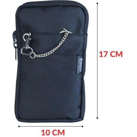 Saco Outdoor Tactical Holster Universal Multipurpose Tactical Cover | Mobile Carry Case Pouch Belt Waist Bag For Apple Samsung Oneplus Oppo Vivo Redmi Xiaomi Smartphone Up To 6.7 Inch - Black