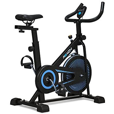 Elev8 By Reach Apollo Spin Bike | 6.5 Kg Flywheel | 8 Levels Of Adjustable Resistance | Max User Weight 110 Kg | Lcd Monitor | Exercise Bike For Home Workout | 12 Months Warranty