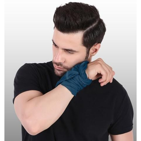 Freecultr Unisex Bamboo Bandana, Anti Microbial Super Soft & Comfort Fit, Breathable Multipurpose Headband, Face Mask For Dust Protection And Sun - Plain Pack Of 2-Cuban Peach,Sapphire Blue