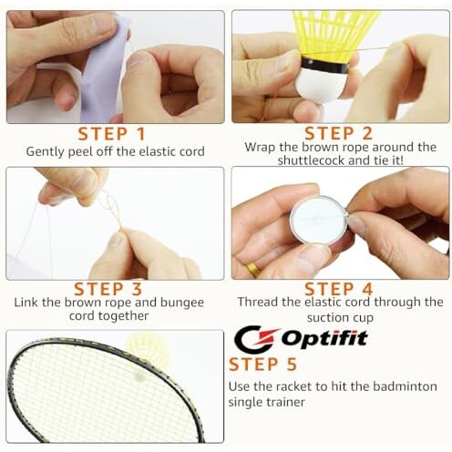 Optifit Automatic Rebound Badminton Trainer, Badminton Rebound Trainer, Parent-Child Interaction Kid Toys For Exercise And Leisure, Badminton Training Device For Kids And Badminton Beginners