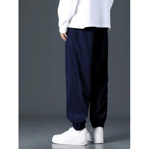Greciilooks Track Pant For Men | Trouser Pant For Men | Baggy Pant For Men Loose Fit | Cargo Pant For Men | Track Pant Men | Men Stylish Track Pant (In, Alpha, L, Regular, Blue)