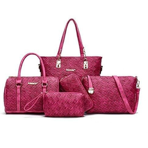 B11 Women Handbag Covers Storage Bag Dust Cover Large Size (Set Of 6 Pcs) 18X22 Inch, Grey Bags With Plastic Clear Window