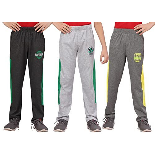 South Tree Boys Trackpant With One Side Pocket (Pack Of 3) Regular Fit Mid Rise Multicolored Charcoalmelange_Greymelange_Andhramelange, 13 Year-14 Year