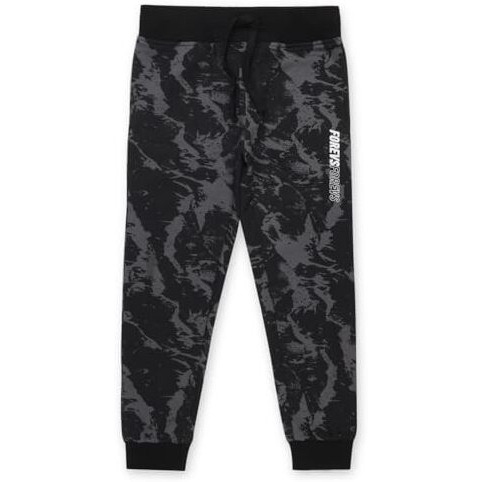 Alan Jones Clothing Boy's Patterned Cotton Joggers Track Pant (Black_15-16 Years)