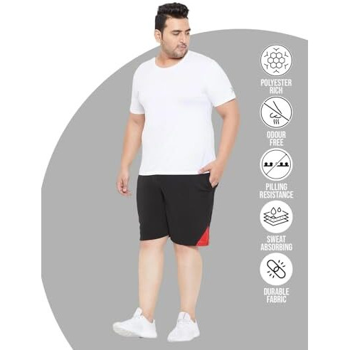 Bigbanana Men's Regular Fit Shorts (Fletcher,Black,6Xl)