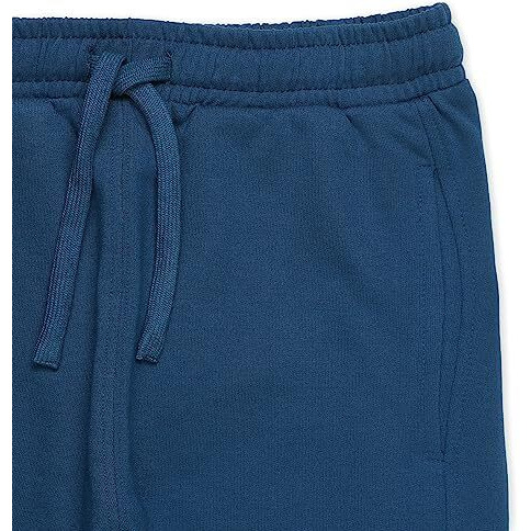 Alan Jones Clothing Boys Solid Cotton Mid Rise Joggers Track Pant (Blue_9-10 Years)
