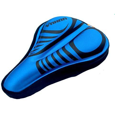 Alexvyan Cycling Cushion Pad With Silicone Gel Saddle Seat Cover For Bicycle (Blue)
