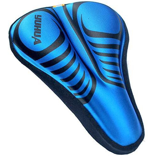 Alexvyan Cycling Cushion Pad With Silicone Gel Saddle Seat Cover For Bicycle (Blue)
