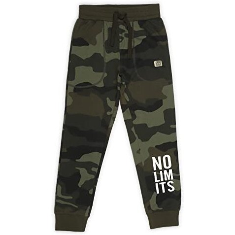 Alan Jones Clothing Boy's Camouflage Regular Track Pants Joggers (Bjog-P02-Dkgrn-7.8Yrs_Dark Green_7-8 Years)
