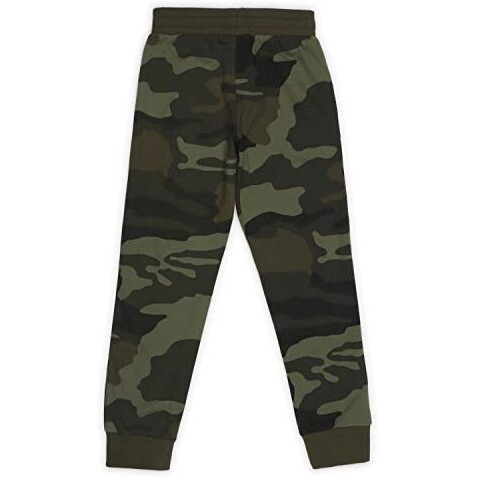 Alan Jones Clothing Boy's Camouflage Regular Track Pants Joggers (Bjog-P02-Dkgrn-7.8Yrs_Dark Green_7-8 Years)