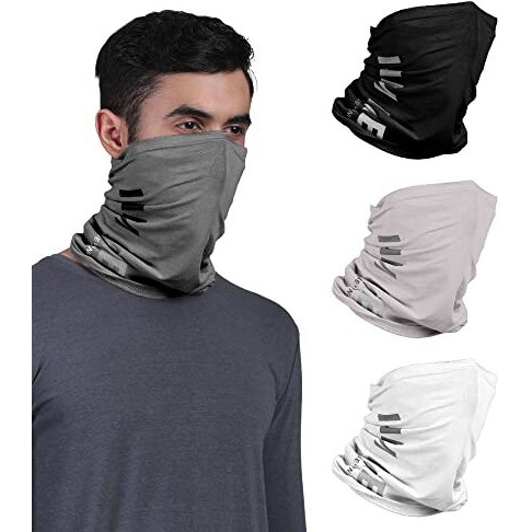 Freecultr Unisex Bamboo Bandana, Anti Microbial Super Soft & Comfort Fit, Breathable Multipurpose Headband - Printed Pack Of 4-Beach Sand,Black,Charcoal,White