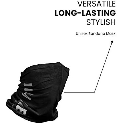Freecultr Unisex Bamboo Bandana, Anti Microbial Super Soft & Comfort Fit, Breathable Multipurpose Headband - Printed Pack Of 4-Beach Sand,Black,Charcoal,White