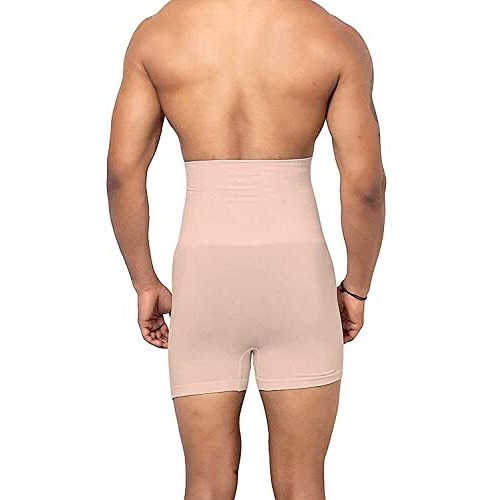 Kroywen Men's Waist Control Belt - Shaping Band  Waist Trimmer  Body Shaper Abdomen  MenS Tummy Control  MenS Shapewear (Beige, Free Size)