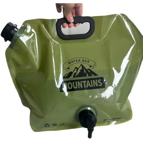 Kruvad Camping Water Saving Container Bag 8L Drinking Water Portable And Convenient Collapsible With Faucet Water Tank Mountain Container Bag For Outdoor Adventures And Emergencies [ 31X41X1 Cm ]