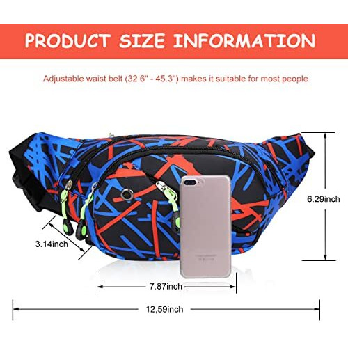 Gustave Waist Bags For Men Women, Stylish Waterproof Chest Bag With Adjustable Strap Sport Fanny Bag Bumbag For Hiking Travel Camping Running Sports Outdoors