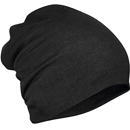 Primebox Cotton Long Beanie For Men Women Headwear Slouchy Skull Cover Cap Fashion Accessories Topa Pack Of 2Pcs Black Grey Color Beanie