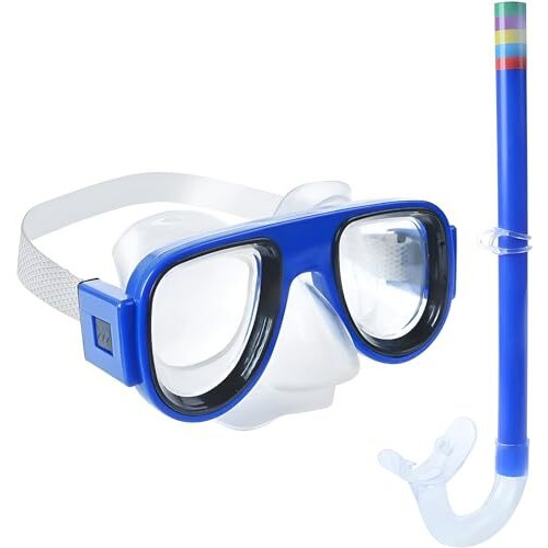 Kreshu Snorkel Mask Set Easy Breathing Dive Mask For Under Water Swimming | Adjustable Silicone Swim Goggles With Large Frame And Breathing Tube (Pack Of 1) (Swimming Scuba Diving Mask)