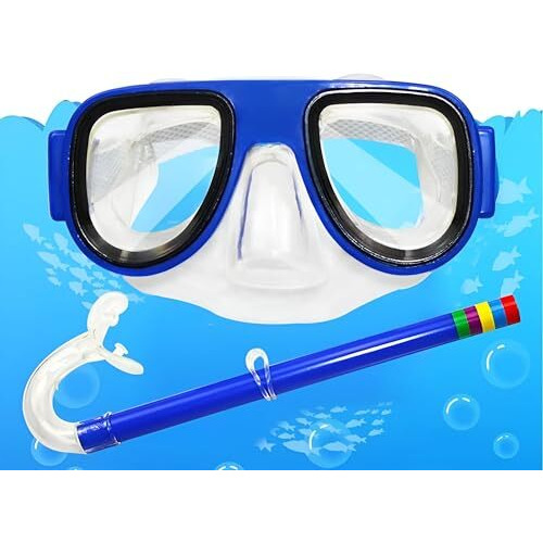 Kreshu Snorkel Mask Set Easy Breathing Dive Mask For Under Water Swimming | Adjustable Silicone Swim Goggles With Large Frame And Breathing Tube (Pack Of 1) (Swimming Scuba Diving Mask)