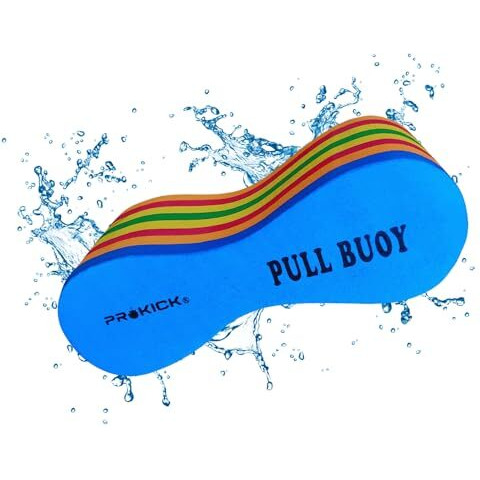 Prokick Pull Buoy For Swimming Pool Training | Training Leg Float For Unisex Adults And Junior | 8 Layer Foam Material | Safe Training Aid Float 1 Piece - Multicolor | Swimming Pullbuoy
