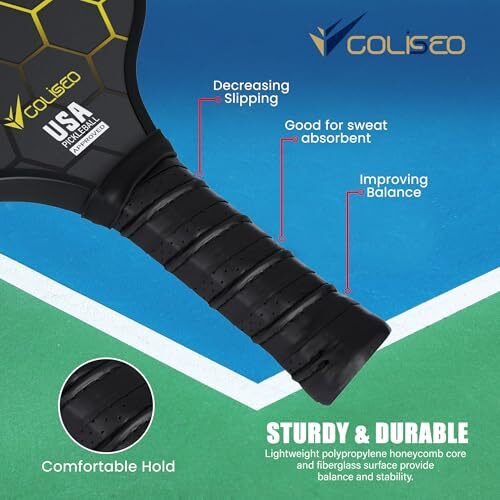 Coliseo Pickleball T700 Raw Carbon Fibre Thermoformed Paddles Kit With 4 Balls & 2 Paddles With Storage Bag Pickleball Game Set For Kids Adults Outdoor Family Game Pickleball Paddles Gift For Kids