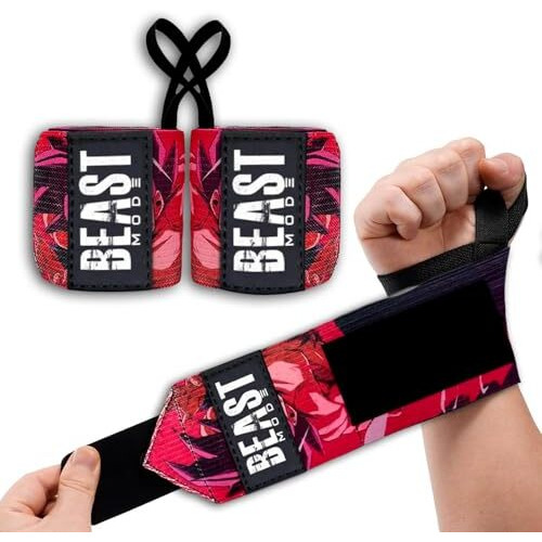 Steigen Fitness Wrist Wrap For Gym, Wrist Band For Gym, Gym Hand Band, Wrist Support Gym Band Strap For Men, Wrist Supporter For Gym, Gym Wrist Band,Wraps, Lifting Straps (Goku)