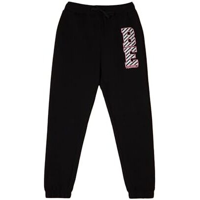 Alan Jones Clothing Solid Girls Joggers Trackpant (Black_13-14 Years), Mid Rise