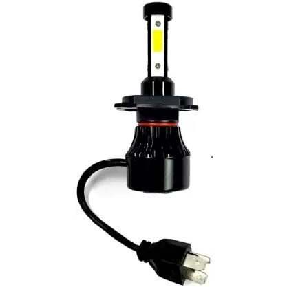 A2D 12V 3-Side Led H4 Hs1 Bike Headlight Bulb Replacement High-Low Beam-White For Bajaj Platina