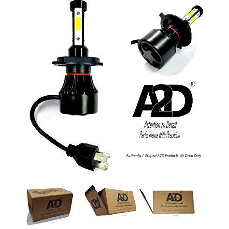 A2D 12V 3-Side Led H4 Hs1 Bike Headlight Bulb Replacement High-Low Beam-White For Bajaj Platina