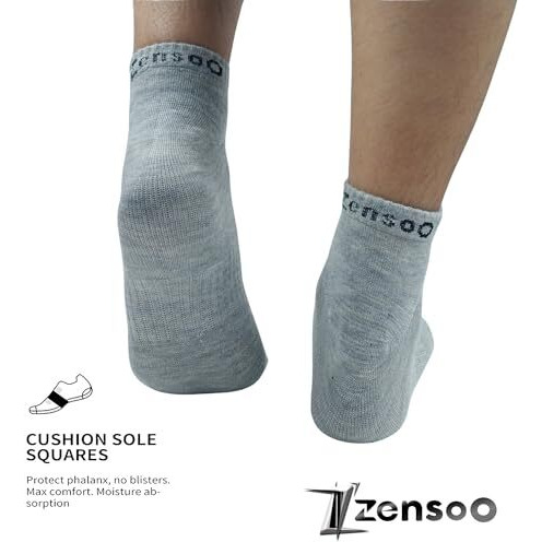 Zensoo Ankle Socks For Women And Man Combed Cotton Low Ankle Solid And Plain Color Socks Combo Pack Use For Gym, Running Casual Wear And (No Smell) Unisex Breathable Socks For Summer Pack Of 5