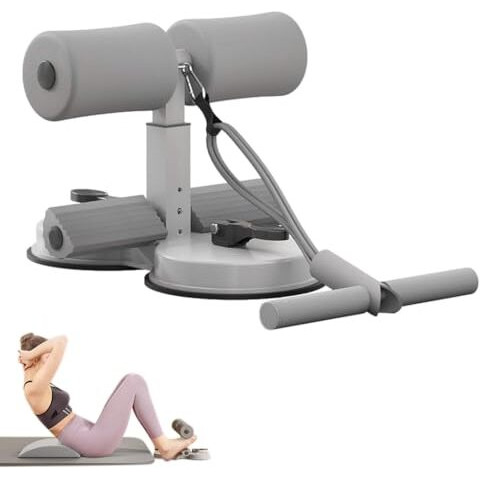 Proberos Dual Suction Cup Sit-Up Bar With Detachable Resistance Band Puller, Adjustable 3-Level Height, Ab Exercise Trainer For Sit-Up & Push Up, Home Gym Equipment For Core Strength & Muscle Toning