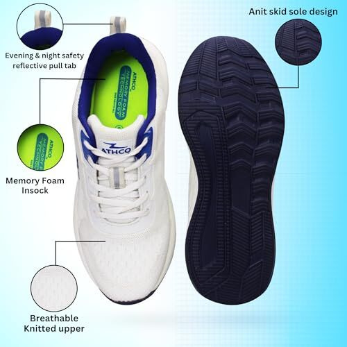 Athco Men's Crysta White Running Shoes_10 Uk (Athst-45)