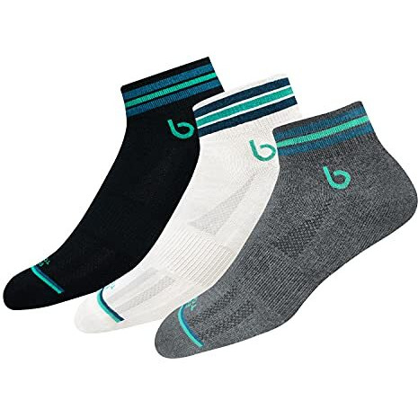 Bambos Bamboo Ankle Length Socks For Men For All Day Comfort, Multicolor, Pack Of 3, Free Size