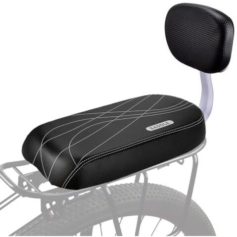 Proberos Universal Bicycle Pannier Rack Seat With Back Support Cushion For Road Bikes, Adult Bike Rear Rack With Screw Accessories