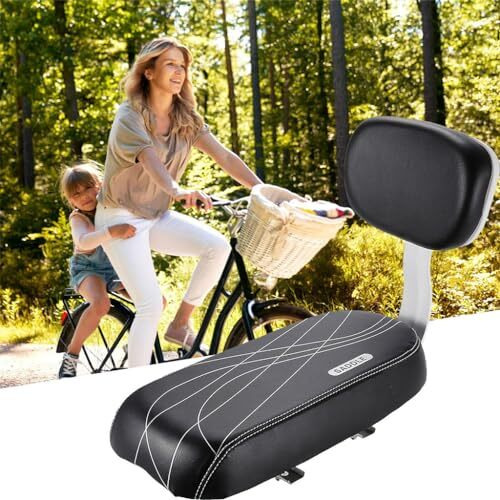 Proberos Universal Bicycle Pannier Rack Seat With Back Support Cushion For Road Bikes, Adult Bike Rear Rack With Screw Accessories