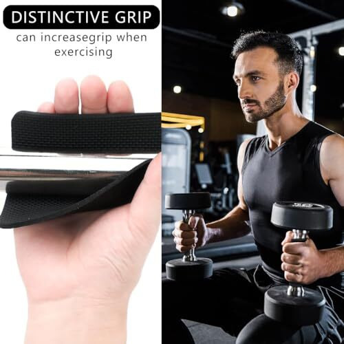 Proberos 10Pcs Neoprene Weight Lifting Grip Pads, Anti-Slip Gym Grips For Pull Ups, Hand Protection Pads For Fitness Training, Calisthenics, Bodybuilding, Yoga & Home Use - 4.33 Inches, 3Mm Thick