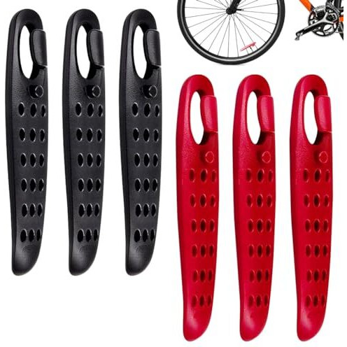 Proberos 6Pcs Roadside Bicycle Tyre Levers Tool For Inner Tube Tire, 4.3 Inches High Strength Plastic Bike Tire Tyre Lever Valve Core Tool Bicycle Repair Tool