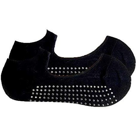 Balenzia Women's Anti Bacterial Anti-Skid Yoga/Pilates/Dance/Ballet Socks | Made With Bamboo And Spandex | Women Yoga Socks - 2 Pair Pack- (Free Size) (Black)