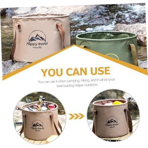 Handcuffs Foldable Water Bucket | Collapsible Buckets | Container | Camping | Portable | Fishing | Folding | Wash Basin | Travel | Boating | Storage | Tank (10 Ltr)