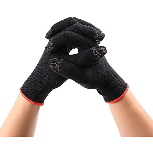 Amblic Universal Pubg Free Fire Game Pro Player Full Hand Gloves Gloves, Anti-Sweat Breathable, Touch Finger For Highly Gloves Sensitive Nano Silver Fiber For Men & Women Bike Riding,Cycling Travelling