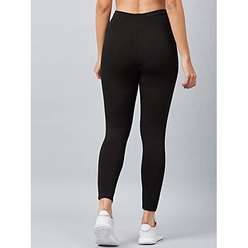 Blinkin Women's Mesh Gym Tights Workout With Side Pockets/Stretchable/High Rise Yoga Pants (1761,Color_Black,Size_M)