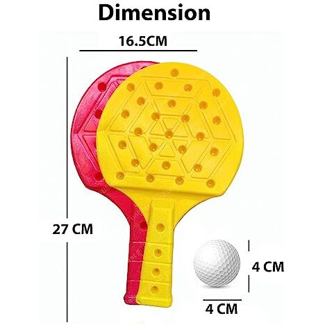 Funblast Plastic Rackets Set Of 2 For Kids - Badminton, Tennis Toys, Small Multicolor