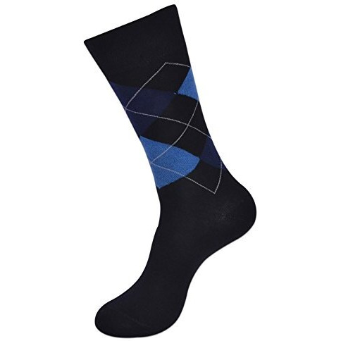 Balenzia Men's Classic Argyle Socks- (Multicoloured) (Black,D.Grey,Brown)