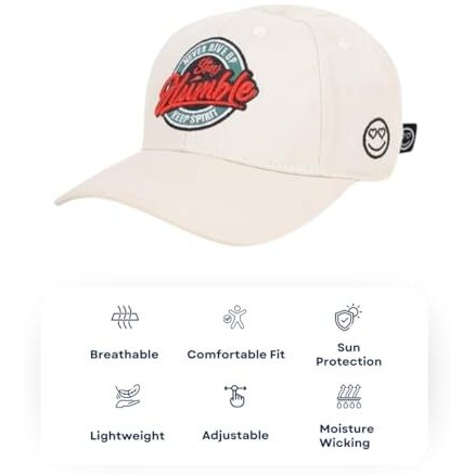 Droop Unisex Baseball Cap For Men & Women | Stylish Sports Cap For Gym, Running & Outdoor Activities | Adjustable Strap With Grommet Closure | Stay Humble Embroidered & Og Design | Universal Fit