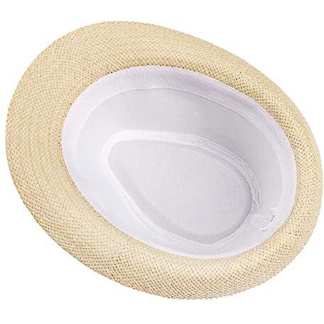 Clothera Jute Designer Fedora Hat For Men (Beige),Free Size